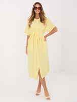 Jasnożółta koszulowa sukienka na lato