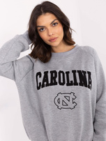 Hurt Szara melanżowa ocieplana bluza bez kaptura