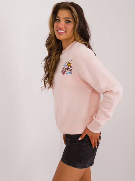 Hurt Jasnoróżowa dresowa bluza z nadrukiem SUBLEVEL