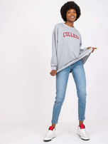 Szara melanżowa bluza dresowa oversize Jessica 