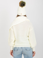 Hurt Ecru komplet zimowy z czapką i szalikiem Rubby RUE PARIS 