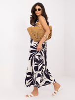 Granatowa długa sukienka na lato