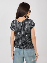 Czarna bluzka z krótkim rękawem SUBLEVEL 