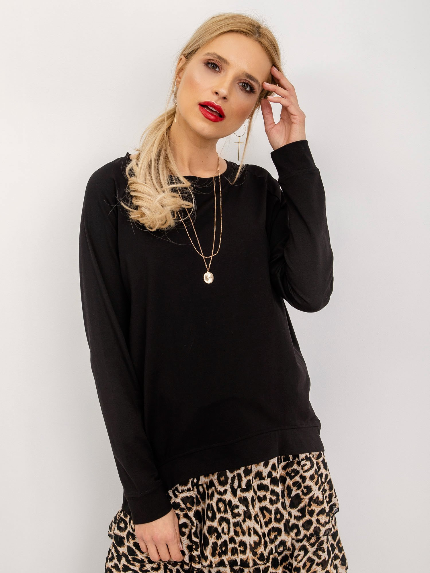 Czarna bluza bawełniana Nadia