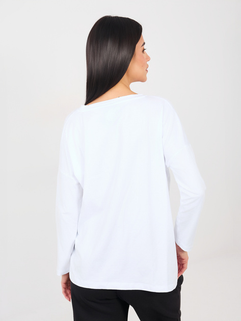 Biała damska bluzka basic z dekoltem V RUE PARIS