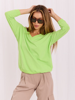 Fluo grüne Basic-Bluse Oliwia
