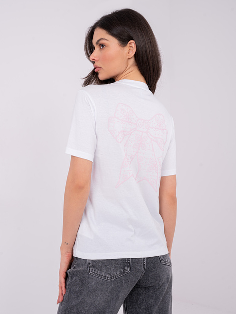 Biały damski t-shirt z napisem SUBLEVEL