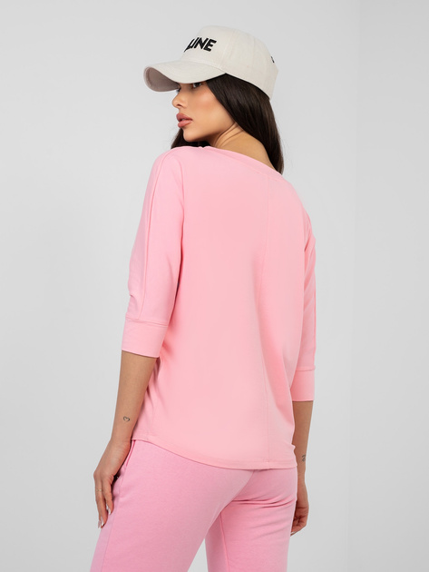 Pastelowa różowa bluzka basic o kroju oversize RUE PARIS