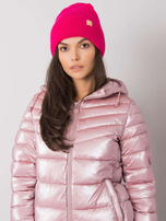 Różowa czapka beanie damska