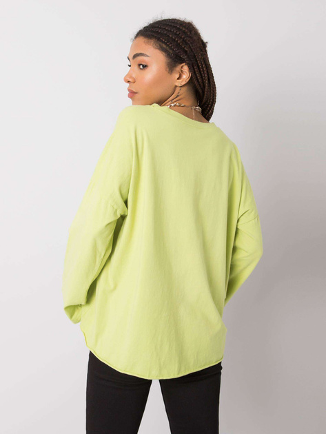 Jasnozielona bluzka z długim rękawem Miriana