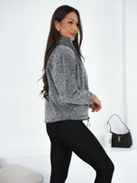 Ciemnoszara rozpinana bluza z kieszeniami
