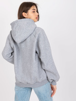 Szara melanżowa damska bluza dresowa z kapturem Peggy 