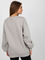 Hurt Szara damska bluza bez kaptura o kroju oversize