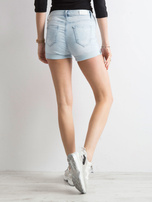 Szorty denimowe niebieskie z podwijanymi nogawkami