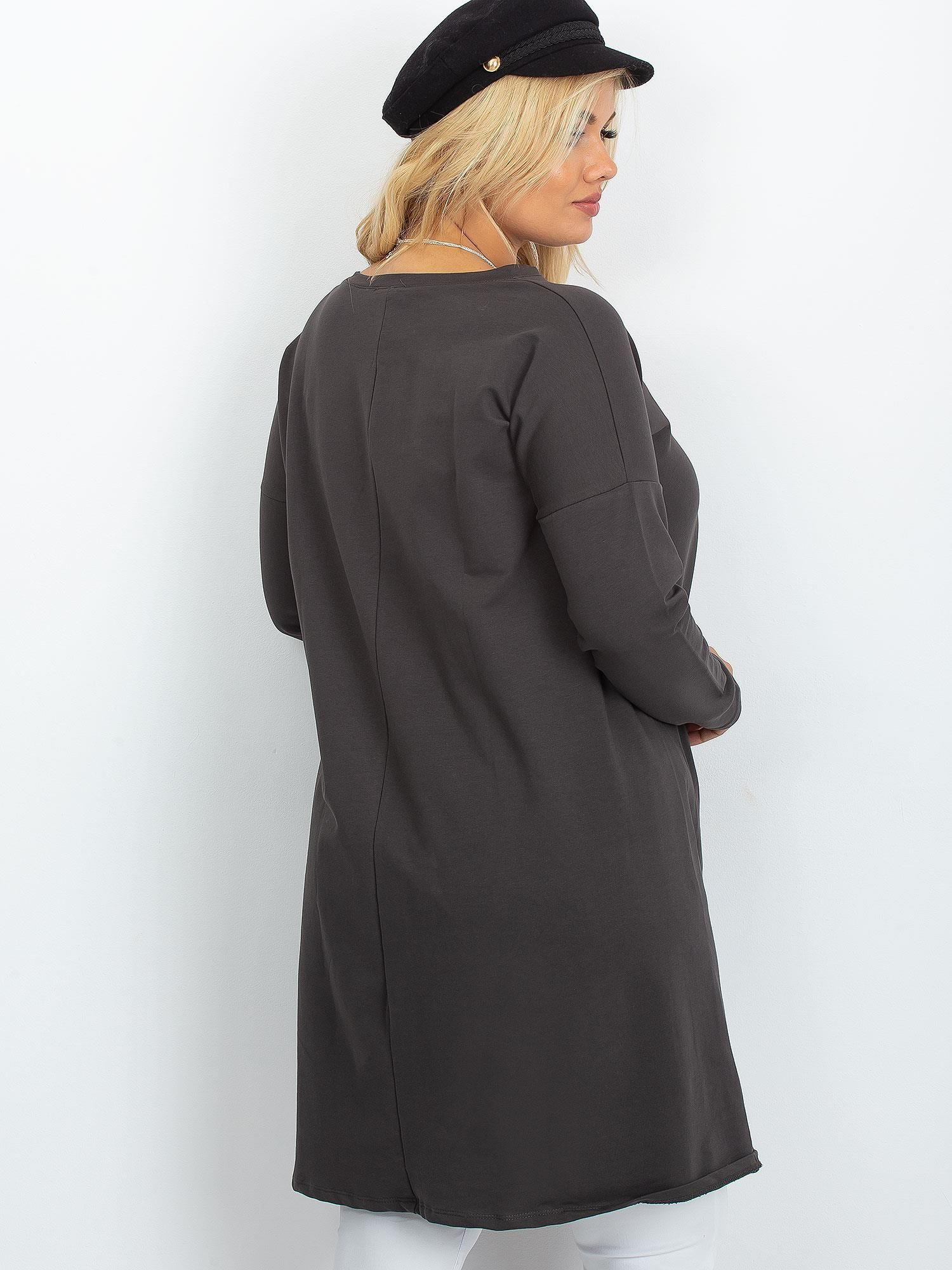 Grafitowa tunika plus size Andrea