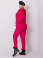 Różowy welurowy komplet plus size Michell