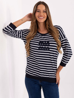 Granatowa damska bluzka z mikromodalu