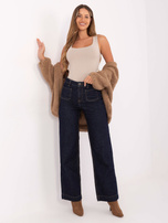 Granatowe jeansy typu relaxed fit SUBLEVEL