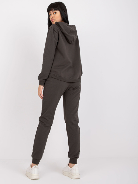 Khaki dwuczęściowy komplet dresowy z bawełny Mariami