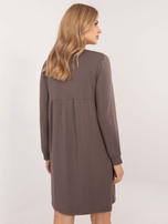 Hurt Ciemnobrązowa dresowa sukienka z modalu