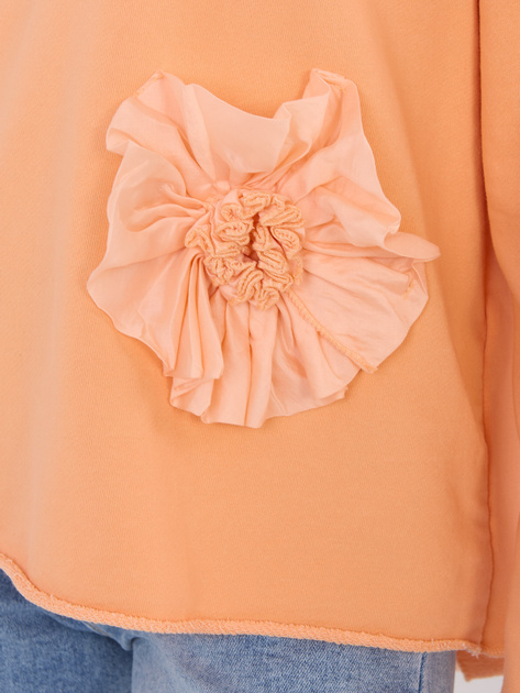 Jasnopomarańczowa bluza oversize bez kaptura