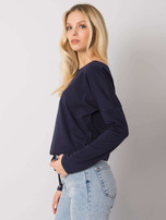 Die dunkelblaue Bluse Carla.