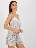 Hurtownia Biały top na ramiączkach w kwiaty FRESH MADE