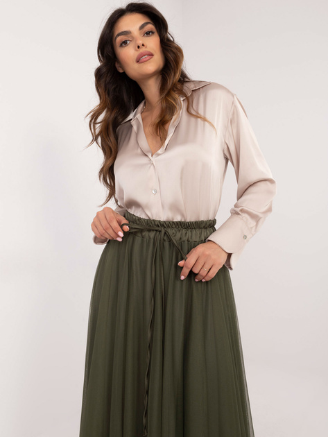 Hurtownia Khaki tiulowa spódnica z wiązaniem