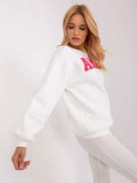 Wholesale Ecru oversized cotton sweatshirt.