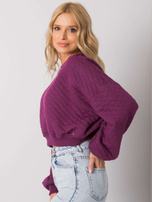 Fioletowa bluza z pikowaniem Crystal