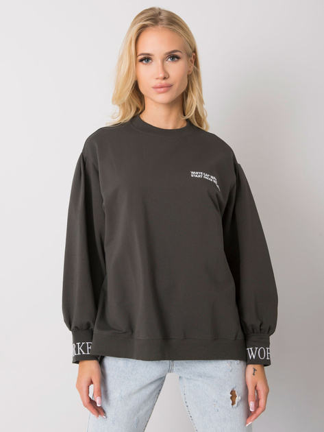 Ciemna khaki bluza bez kaptura Laylin