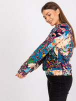Niebieska damska bluzka z printami Ruby 