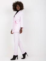 Hurt Jasnofioletowy dwuczęściowy komplet elegancki ze spodniami 