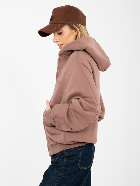 Brązowa bluza z ozdobnymi szwami NATURAL SIDE