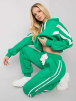 Zielony komplet casualowy z lampasami Stacy 