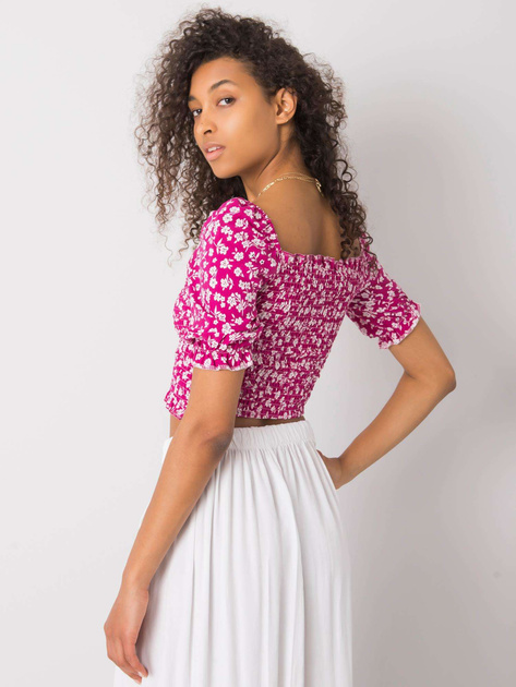 Fuksjowa bluzka we wzory Dinah RUE PARIS