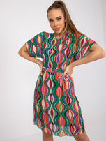 Zielona sukienka mini plisowana Marianne