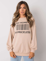 Beżowa bluza z nadrukiem Karis