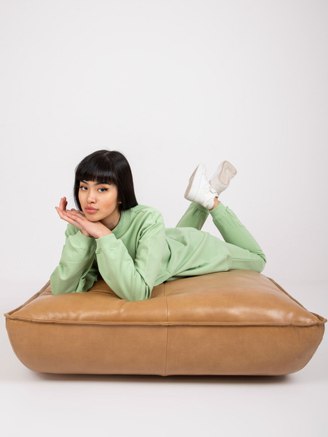 Pistacjowa dresowa bluza oversize z bawełny