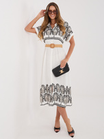 Czarna rozpinana sukienka z haftem 