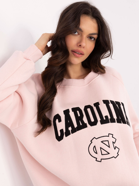 Hurt Jasnoróżowa bluza bez kaptura z ociepleniem