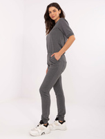 Dark Grey Melange Jumpsuit Ilina