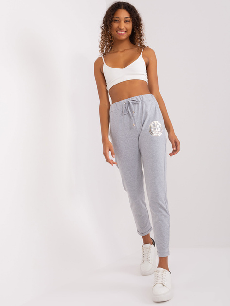 Hurt Szare melanżowe spodnie dresowe z wiązaniem