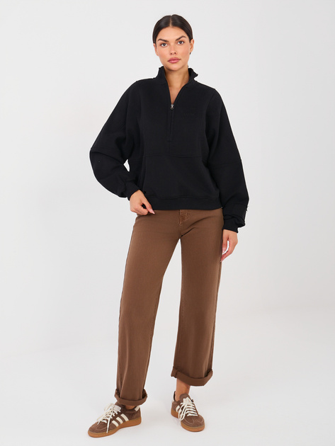 Czarna dresowa bluza ze stójką NATURAL SIDE