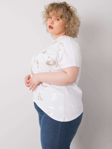 Biała bluzka plus size Sabina