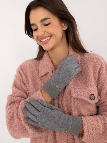 Hurownia Szare rękawiczki damskie do smartfona