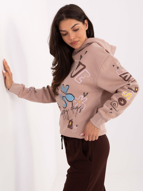 Brudnoróżowa dresowa bluza z kieszeniami SUBLEVEL