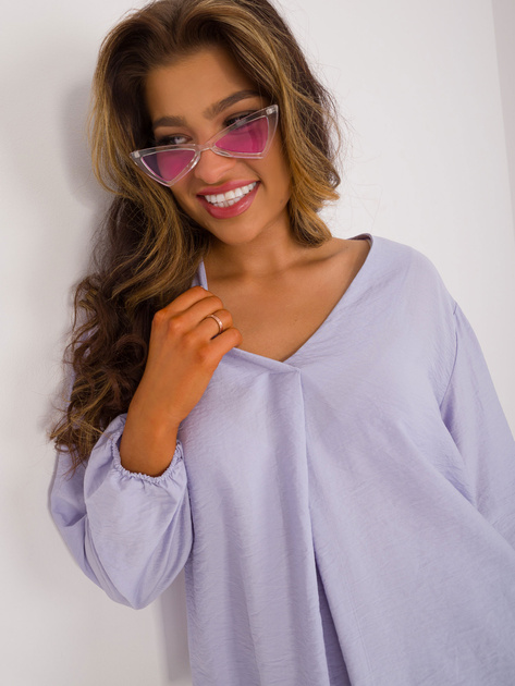 Hurt Jasnoniebieska bluzka z dekoltem V SUBLEVEL