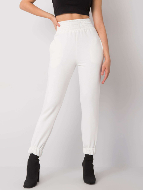 Ecru spodnie dresowe z wysokim stanem Ashland