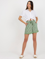 Hurt Jasnozielone letnie szorty casualowe w kwiaty SUBLEVEL